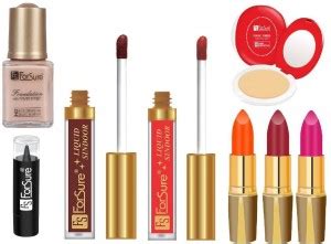 ForSure Foundation, Kajal, Sindoor, Compact Powder and Gold Matte ...