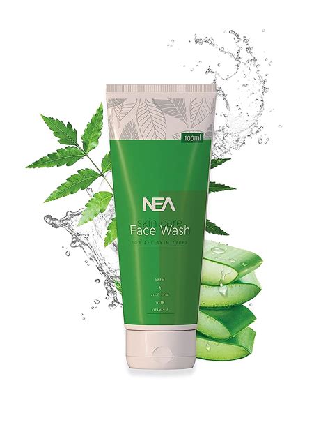 NEA Neem, Aloe Vera, Vitamin E Face Wash for Acne free, Hydrating ...