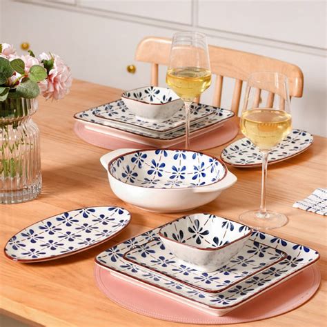 Blue Flower Oval Serving Platters Set Of 2 9 Inch Online - Premium ...