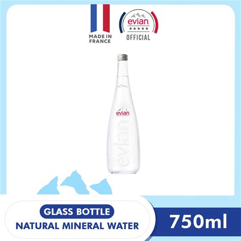 EVIAN Mineral Water Glass Bottle 750ml | Shopee Philippines