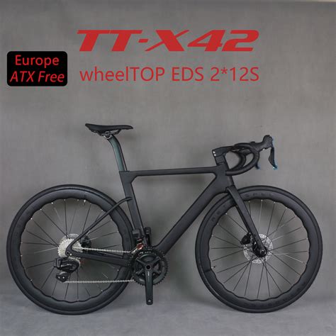 2x14 Speed Carbon Fiber Road bike TT-X43 WheelTop Wireless Hydraulic Electric 24S Paint Bicycle