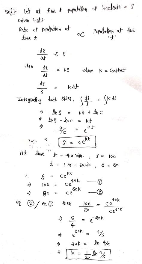 Image result for Bacteria Math Compound Continuously Equations