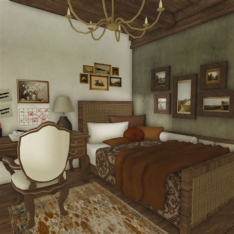 Mediterranean Spanish House Bedroom