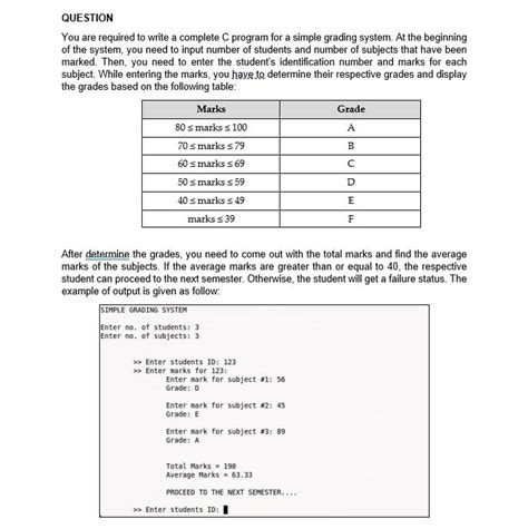 Simple Grading System in C Programming 的图像结果