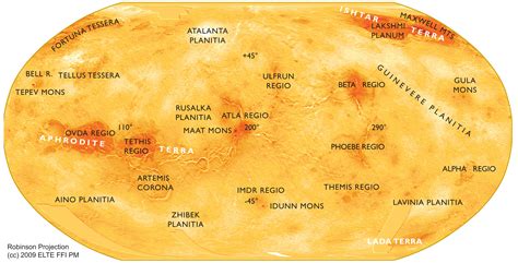 Small-scale Robinson map of Venus (2009) – Digital Museum of Planetary Mapping