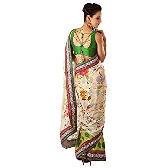 Buy Shagun Lifestyle Lycra Zorzed Saree With Blouse Piece (Sl1319 ...