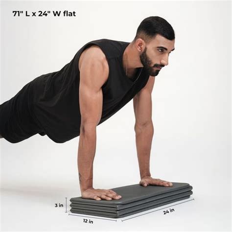 permo Origami Fitness Mat 12mm Foldable Multi-Purpose with Strap, Non ...