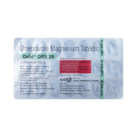 Ocid QRS 20 Tablet buy now @ ₹4.24 Tablet | Online Rengas Pharmacy India