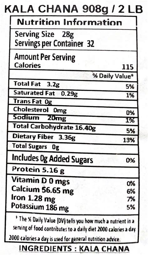 Kala Chana Nutrition