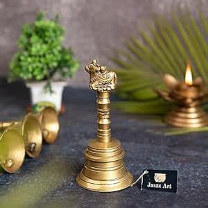 Jaszz Art Brass Antique Bells Nandi Style for Pooja Gift, Aarti ...