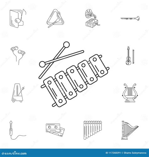 Xylophone Icon. Simple Element Illustration Stock Illustration - Illustration of tambourine ...