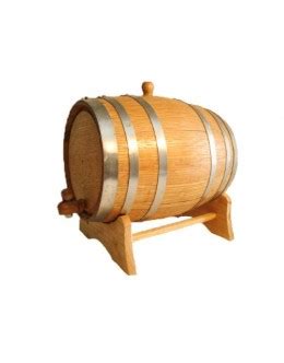 American Oak Barrel with Steel Hoops- 5 Liter or 1.32 Gallons