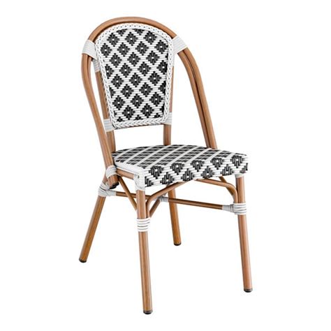 Black and on sale white bistro chairs