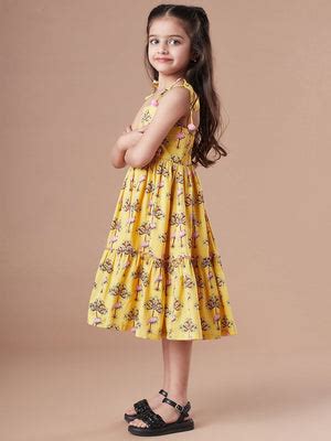 Buy Girls Floral Printed Tiered Fit & Flare Midi Dress