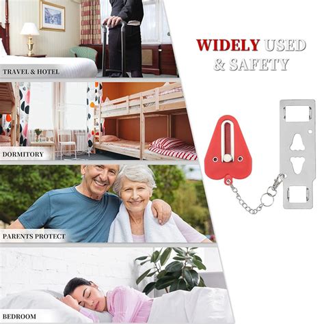 HASTHIP® Portable Door Lock Travel Chain Prevent Unauthorized Entry Ad ...