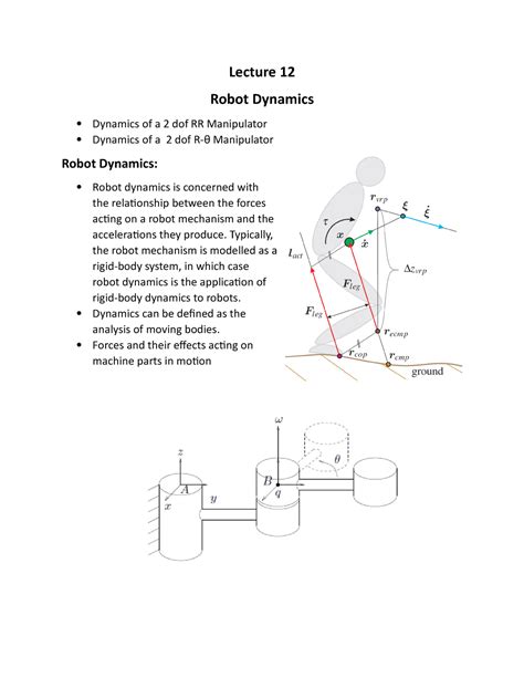 Lecture 12 - Robot Dynamics - Mechanism and Robotics - BITS Pilani ...