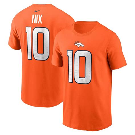 Youth Nike Bo Nix Orange Denver Broncos 2024 NFL Draft Name & Number T ...