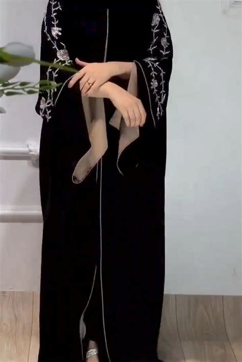 Al Fatima Abaya Handwork Abaya Imported Korean Nida Fabric (Imported)