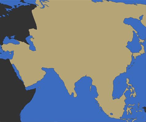 Blank Map Of Asia No Borders
