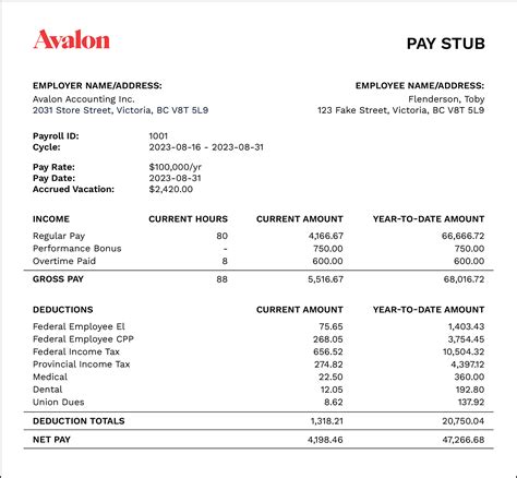 How to Read A Pay Stub | Blog | Avalon Accounting
