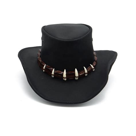 Buy Crocodile Dundee Hat Bands & Teeth | Kangaroo Leather Hats | Kakadu ...