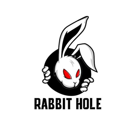 Inspiration für das Rabbit Hole-Logo Tiere | Premium Vektor