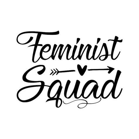 Esquadrão feminista Design de letras para banners de saudação Mouse ...