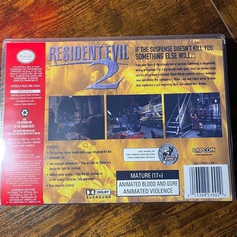 Resident Evil 2 - Nintendo 64 N64 - Game Case | Mercari