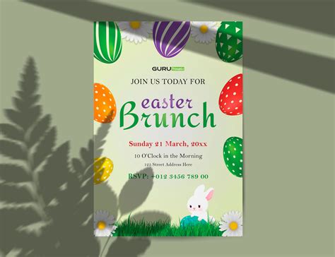 Easter Holiday Party Invitation Template - Guru Printables