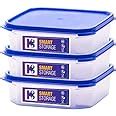 K3 Magnum Square Smart Storage Plastic Container -Blue (2.8 ltr (Pack ...