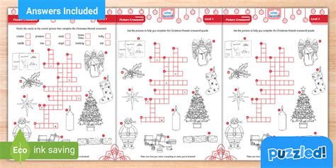 Fun Christmas crossword puzzle - Twinkl Puzzled - kids