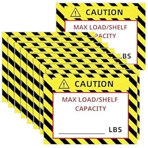 Zhanmai 100 Pcs Pallet Rack Capacity Labels 3 x 4 Inches Pallet Racking ...