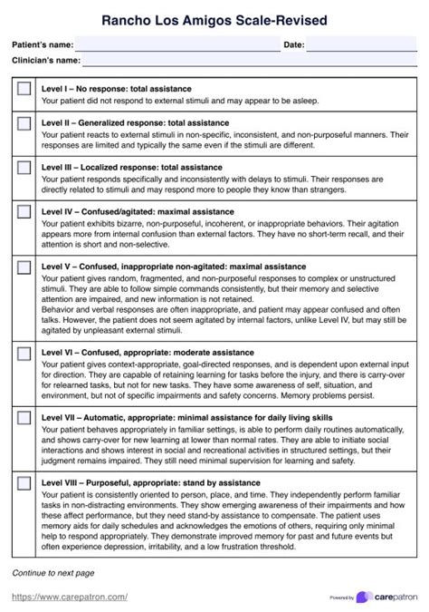 Rancho Los Amigos Scale