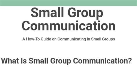 Small Group Communication Concept Map 的图像结果