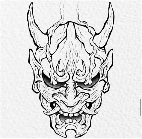 Oni Samurai Mask Tattoos