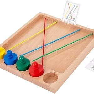 Buy 3 Year And Up Toygenie Wooden Rope Matching Pattern Making Brain ...