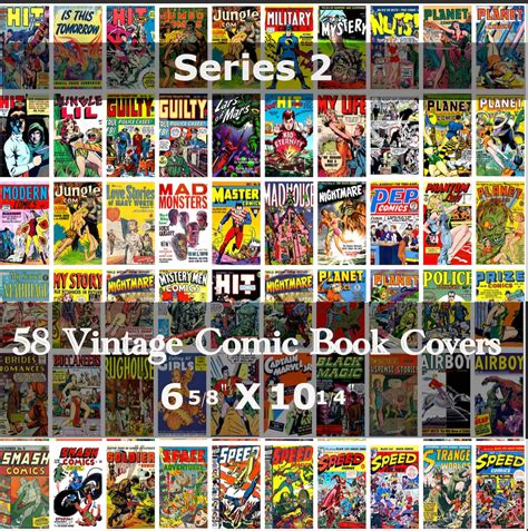 AA2 58 Vintage Comic Book Covers Standard Comic Book Size - Etsy