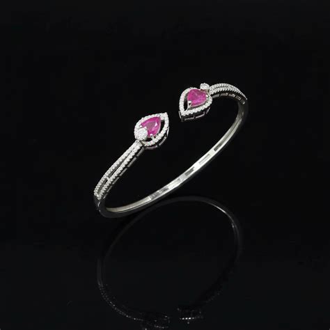 Ruby Dewdrop AD Bracelets – Ohh chhori Fashion Jewellery