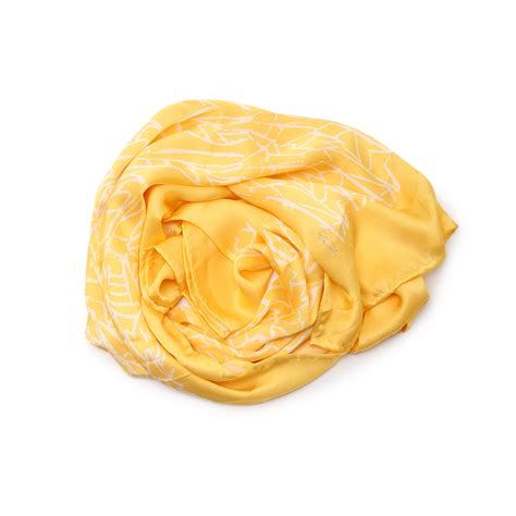 Pure Satin Stole| Yellow doodle – House of KAV