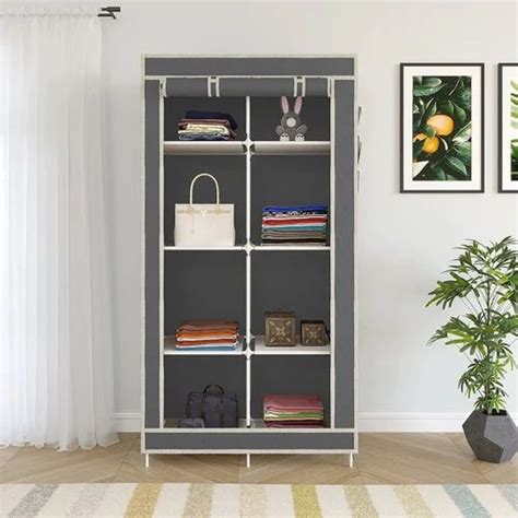 Foldable Wardrobe - Portable Foldable Wardrobe with Non Rustable Metal ...