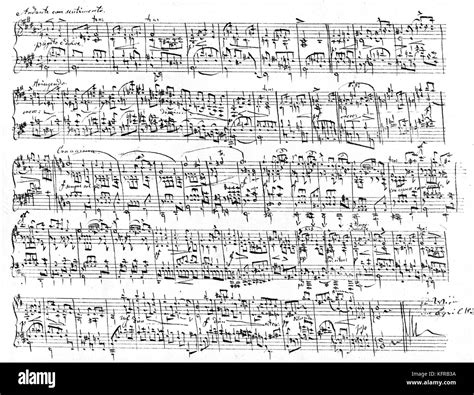 Andante for Pianoforte by Clara Wieck - musical score, 1838. Clara ...