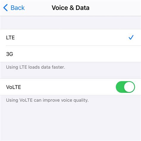 Image result for iPhone Settings Menu Volte