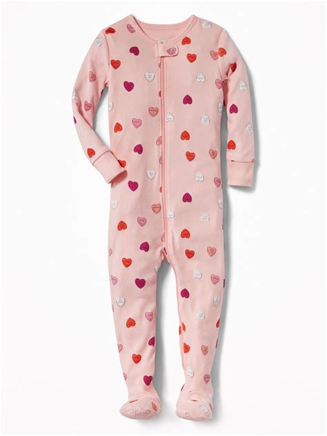 Candy-Hearts Print Footed Sleeper For Toddler & Baby | Old Navy | Baby ...