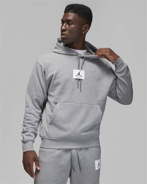 Nike Jordan Fleece Pullover Hoodie Grey DQ7338-091 Men's Size XXL ...
