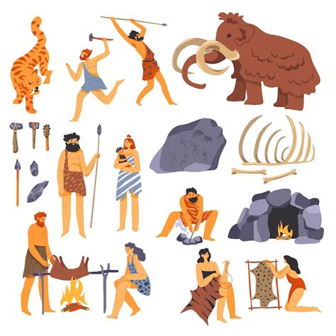 Prehistorical methodes Vectors - Download Free High-Quality Vectors ...