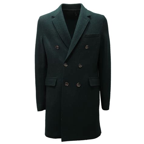 8778AC cappotto uomo PAOLO PECORA dark green wool coat men