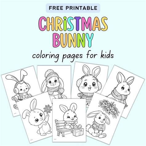 Bunny Christmas Coloring Pages