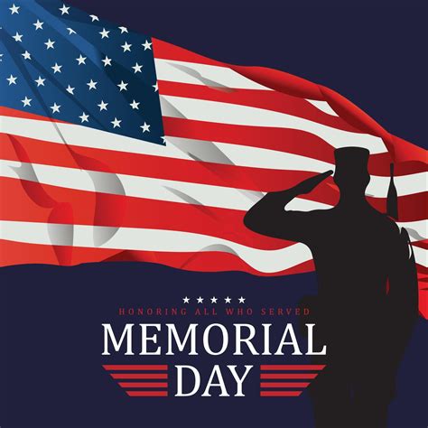 Happy Memorial Day with USA flag and stars. Celebrate and honor America ...