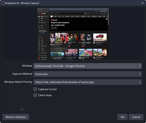 Image result for Window Capture OBS