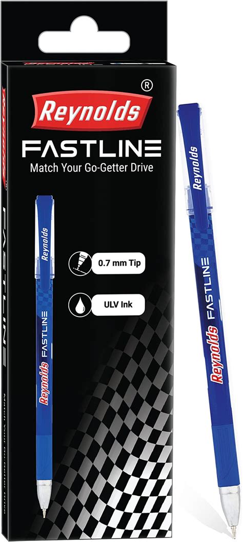 Reynolds FASTLINE 10CT HANGER BLUE | Ball Point Pen Set With ...